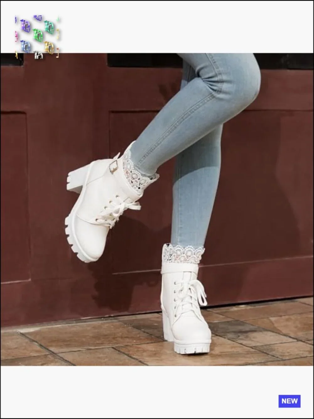 Chunky Platform High Heel Boots Lace Up Gothic Ankle Booties Block Heel Buckle